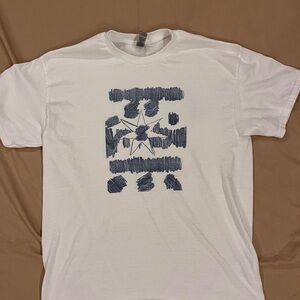 Gildan Men's White and Grey T-shirt